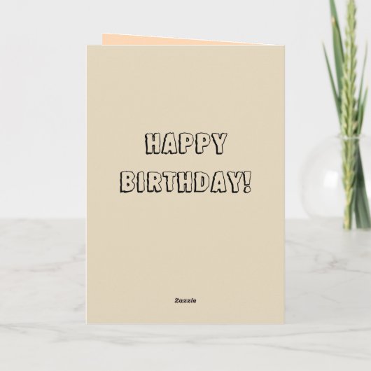 Carte Drôle marron clair c14 datant joyeux anniversaire (Dos)