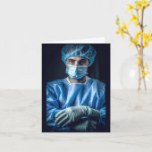 Carte Drôle médecin chirurgien (Fleur jaune)