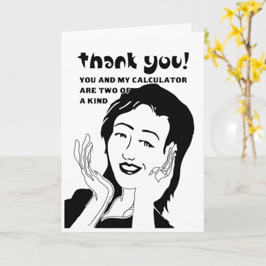 Carte drôle merci (Fleur jaune)