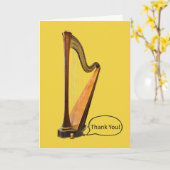 Carte Drôle Merci De Pun Du Bas De Ma Harpe (Fleur jaune)