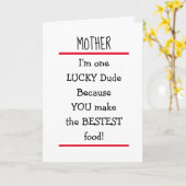 Carte Drôle Mère Cheeky Verse Joyeux Anniversaire (Fleur jaune)