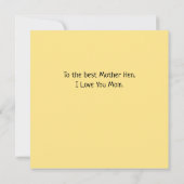 Carte Drôle Mère Hen Conseils Fête des Mères | jaune (Dos)