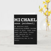 Carte Drôle Michael Pour Toute Personne Nommée Mike Shir (Fleur jaune)
