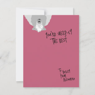 Carte Drôle Mignon Bêlant Le Meilleur Mouton Jeu de Mots