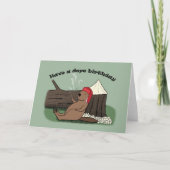 Carte Drôle mignon castor canadien ont un Dope Anniversa (Devant)