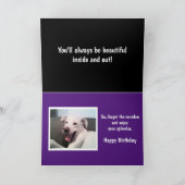 Carte Drôle mignon Grumpy Chien blanc 40e anniversaire N (Intérieur)