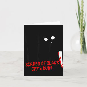 Carte Drôle Mignon Kawaii Y Halloween Chien Noir Au Lieu