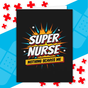 Carte Drôle mignon Sarcastique Superhero Infirmière Appr