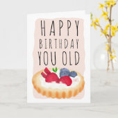 Carte Drôle mignon vieille tarte script d'illustration d (Fleur jaune)