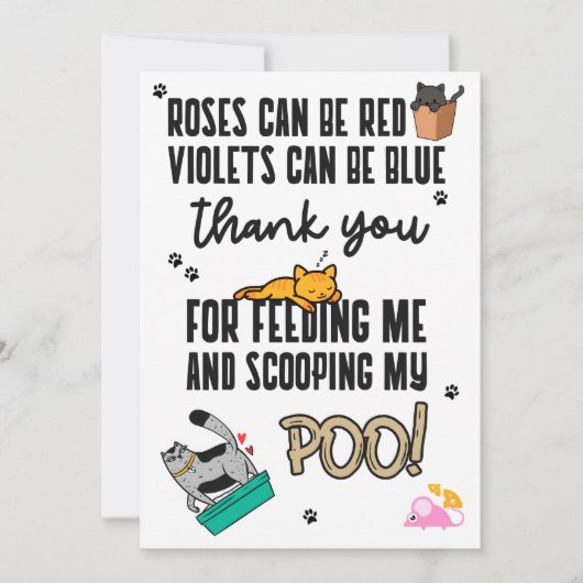 Carte Drôle Mignonne Fête des pères Heureuse Du Chat (Devant)