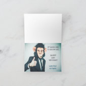 Carte Drôle Mignonne Singe Ninja Se Déplace À L'Intérieu (Intérieur)