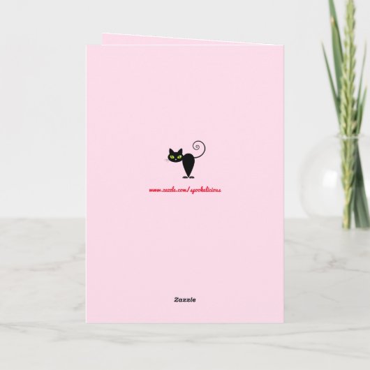 Carte Drôle Mignonne Valentine Be Mine Chat Noir Avec No (Dos)