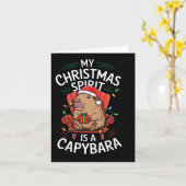 Carte Drôle Mon Esprit De Noël Capybara Qui Correspond À (Fleur jaune)