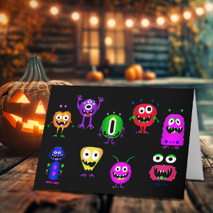 Carte Drôle, Monstres, Halloween