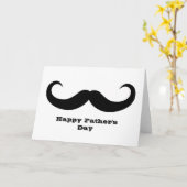 Carte Drôle Moustache Bonne Fête des pères (Fleur jaune)