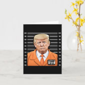 Carte Drôle Mugshot du prisonnier Trump 2024 (Fleur jaune)
