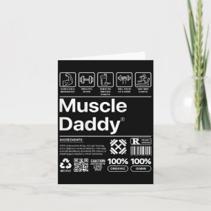 Carte Drôle Muscle Papa Pour L'Entraînement Gym Lover Et