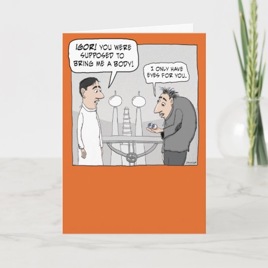 Carte Drôle n'avoir que des yeux pour vous Halloween (Devant)