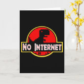Carte Drôle Nerdy Pas de Dinosaur Internet Informatique (Fleur jaune)