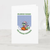 Carte Drôle Noël Dinosaur (Devant)