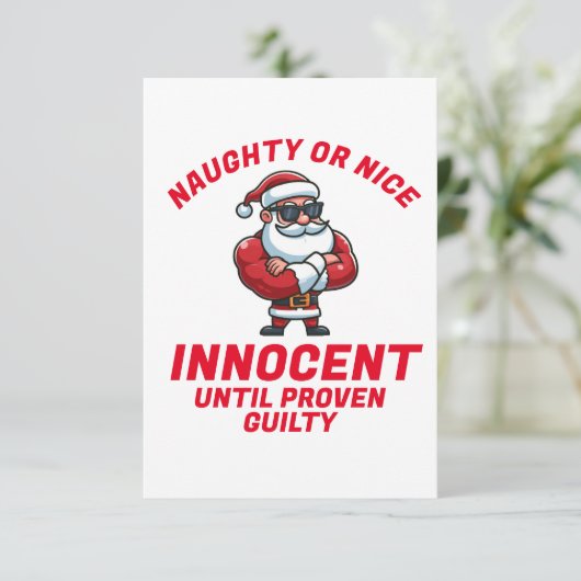 Carte Drôle Noël Naughty ou Nice - Prouvez-le ! (Debout devant)