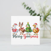 Carte Drôle Noël Silly Goose (Debout devant)