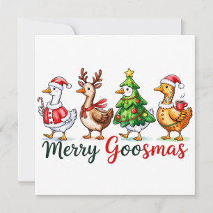 Carte Drôle Noël Silly Goose