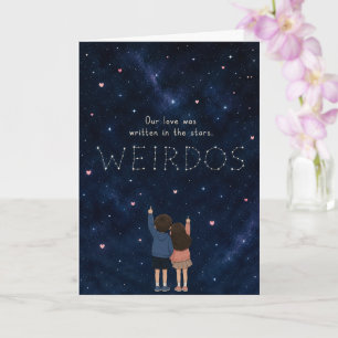 Carte Drôle Notre amour est écrit dans les étoiles
