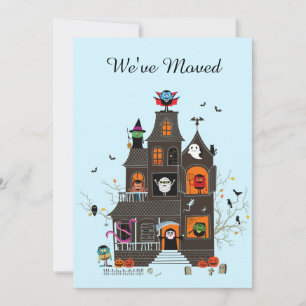 Carte Drôle Nous avons déménagé Éffrayant Haunted House 