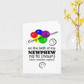 Carte Drôle nouveau neveu (Fleur jaune)