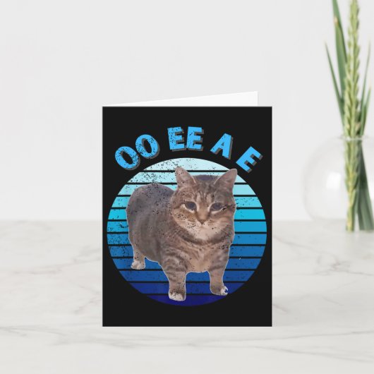 Carte Drôle Oiia Distressed Chat Frottant Chat Oi Oi Uia (Devant)