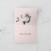 Carte Drôle Oiseau modifiable (Intérieur)