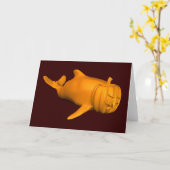 Carte Drôle Orcinus orca (Fleur jaune)