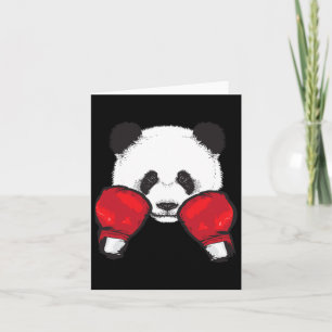 Carte Drôle Panda Boxer Cool Amoureux des animaux Gants