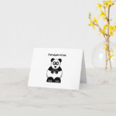 Carte Drôle Pandamonium Panda Cartoon, Mignonne Pun Stre (Fleur jaune)