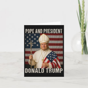 Carte Drôle Pape Trump Et Président Donald Trump
