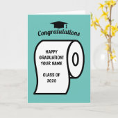 Carte Drôle papier de toilette rouleau Lycée (Fleur jaune)