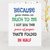 Carte Drôle parce que tu comptes tellement pour moi j'ai (Fleur jaune)