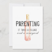 Carte Drôle parental Village et citation de vignoble (Devant)