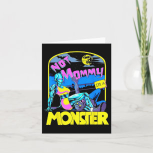 Carte Drôle pas maman Je suis un monstre entraînement mu