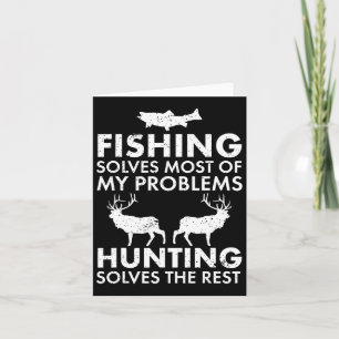 Carte Drôle Pêche Et Chasse Cadeau Noël Humour Hun