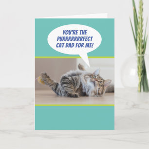 Carte Drôle Père Chat Purfect D'Un Chat Sur Fête des pèr