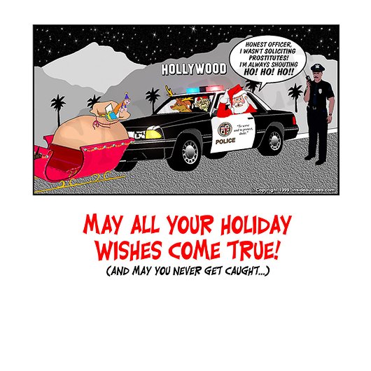 Carte Drôle Père Noël Ho Ho Ho Police