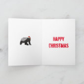 Carte Drôle Père Noël Honey Badger Drôle Citation de Noë (Intérieur)