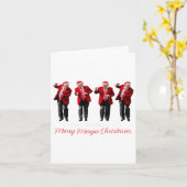 Carte Drôle Père Noël Trump S'Est Joyeux Noël (Fleur jaune)