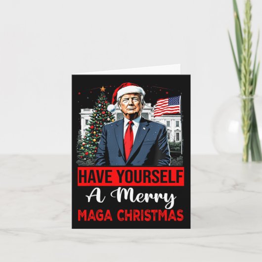 Carte Drôle Père Noël Trump S'Est Joyeux Noël (Devant)