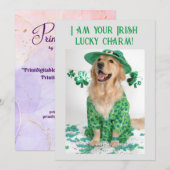 Carte drôle personnalisable pour chien pour la Sai (Devant / Derrière)