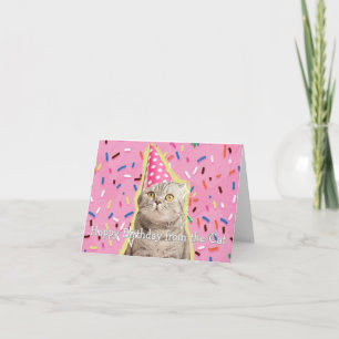 Carte Drôle Personnalisé Joyeux Anniversaire du chat