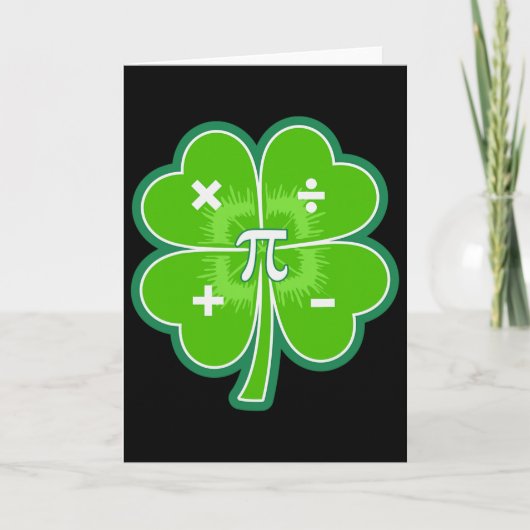Carte Drôle Pi Day Math Patricks Day Chance Trèfle Vert (Devant)