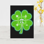 Carte Drôle Pi Day Math Patricks Day Chance Trèfle Vert (Fleur jaune)